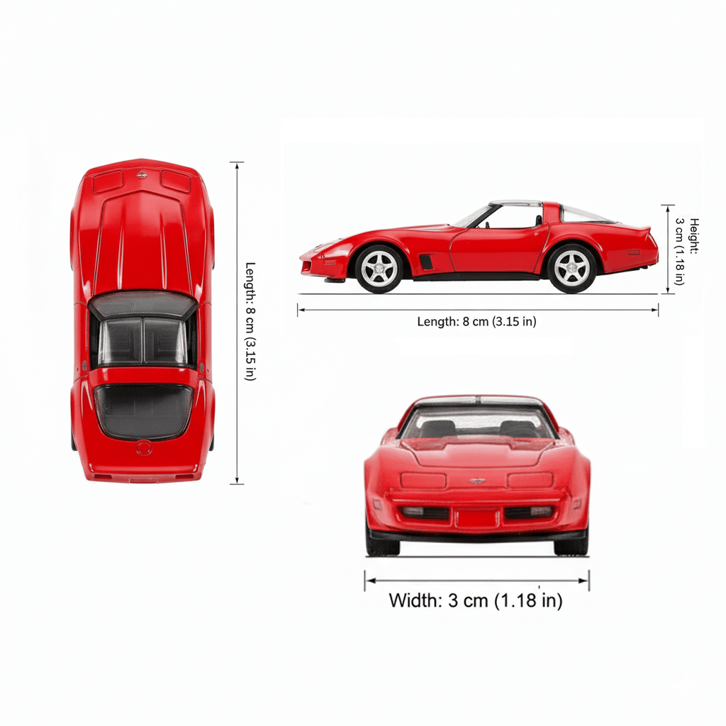 Auto Chevrolet Corvette Escala 1:60 - Welly - Toyng Chile