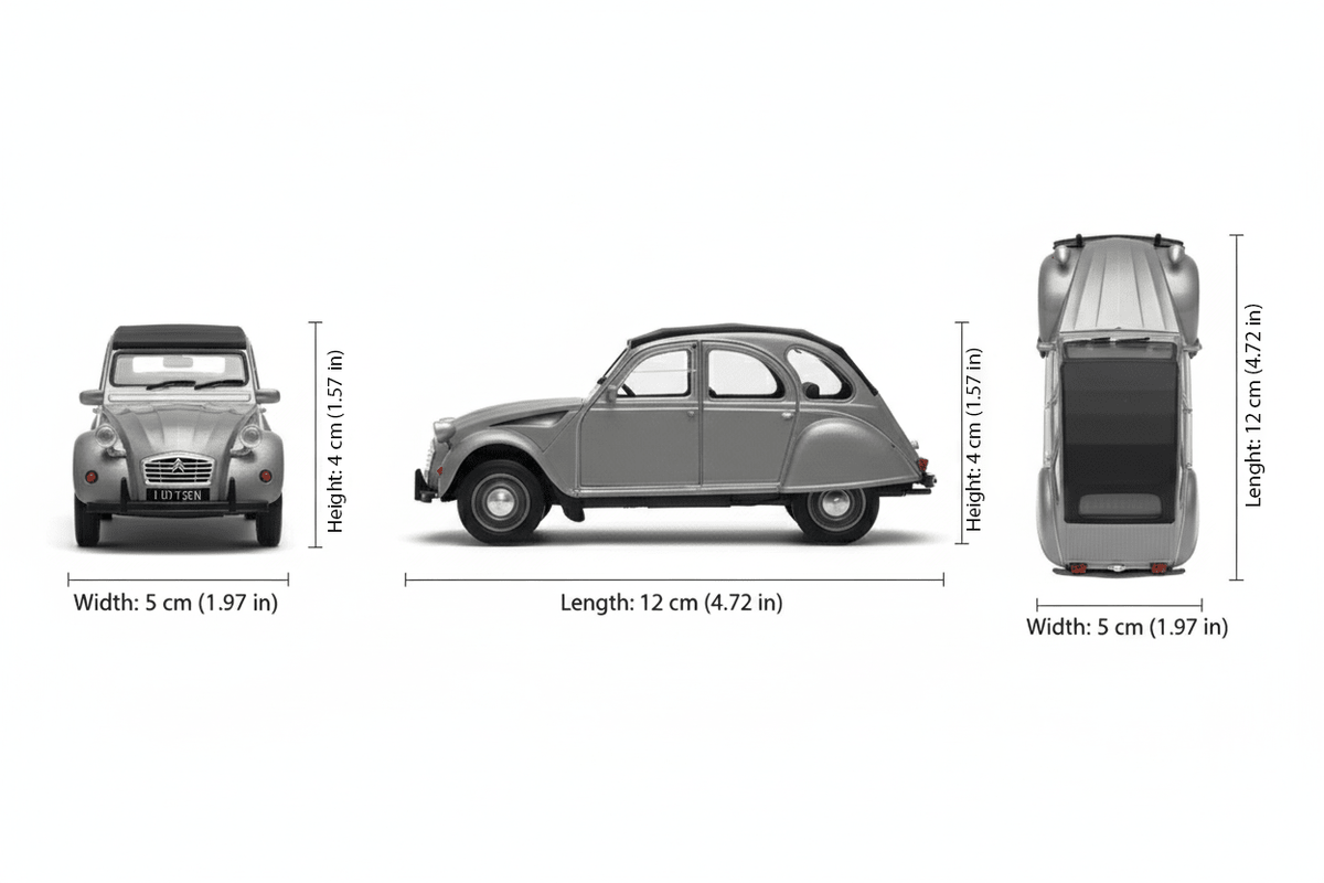 Auto Citroneta 2CV Soft Top Escala 1:34:39 - Welly - Toyng Chile