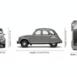 Auto Citroneta 2CV Soft Top Escala 1:34:39 - Welly - Toyng Chile