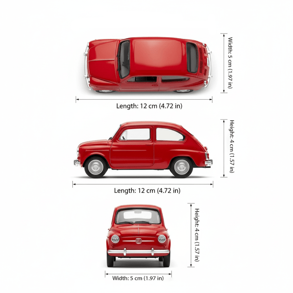 Auto Fiat 600 Escala 1:34:39 - Welly - Toyng Chile