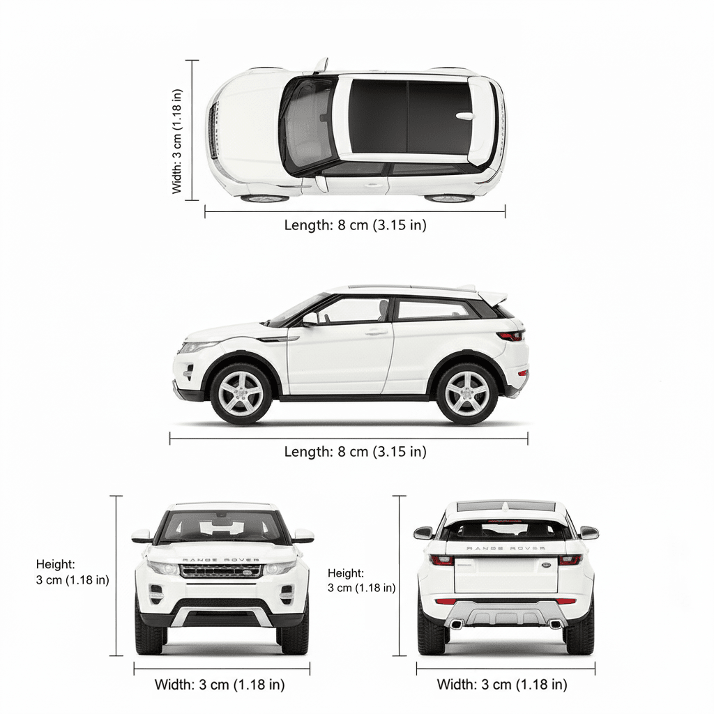 Auto Land Rover Range Rover Evoque Escala 1:60 - Welly - Toyng Chile