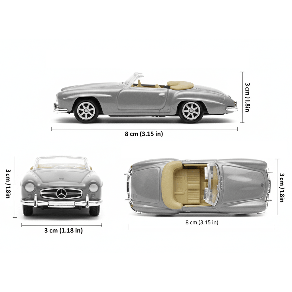 Auto Mercedes - Benz 190 SL Escala 1:60 - Welly - Toyng Chile