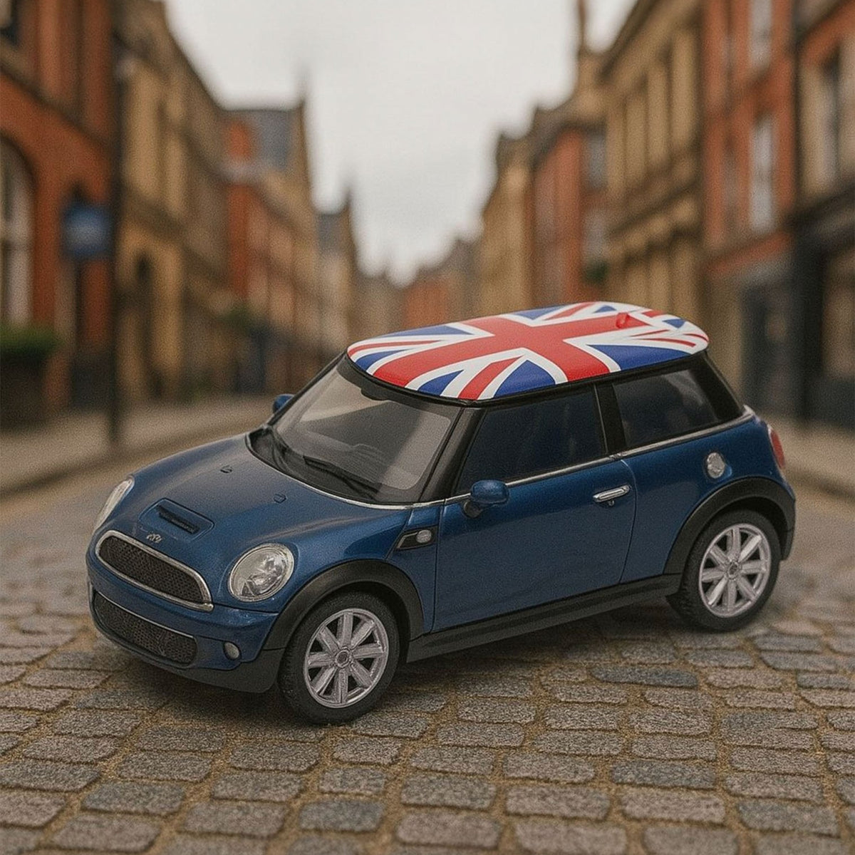 Auto Mini Cooper British Flag S Escala 1:43 - Welly - Toyng Chile