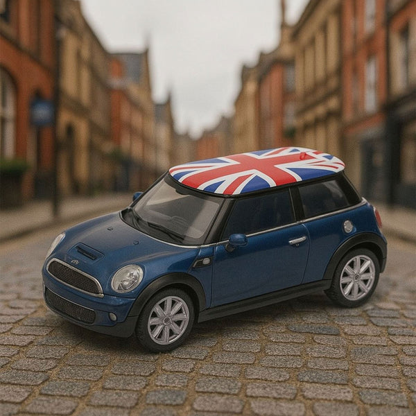 Auto Mini Cooper British Flag S Escala 1:43 - Welly - Toyng Chile