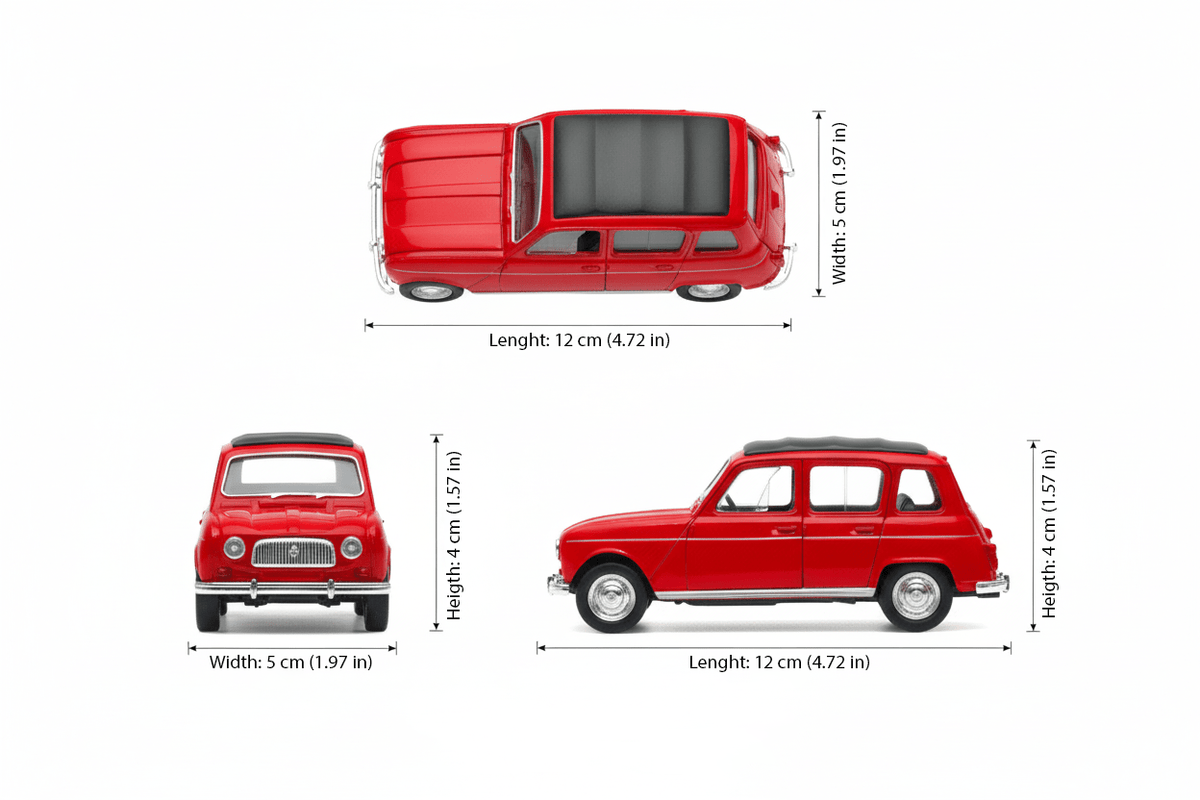 Auto Renault 4 Escala 1:34:39 - Welly - Toyng Chile