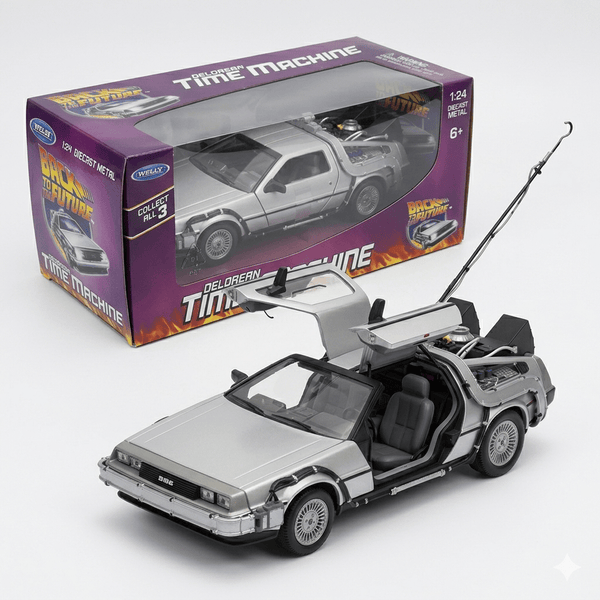 Back To The Future I Delorean Escala 1:24 - Welly - Toyng Chile