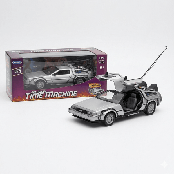 Back To The Future I Delorean Escala 1:24 - Welly - Toyng Chile