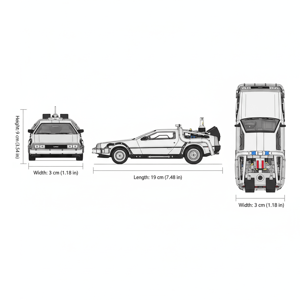 Back To The Future II Delorean Escala 1:24 - Welly - Toyng Chile