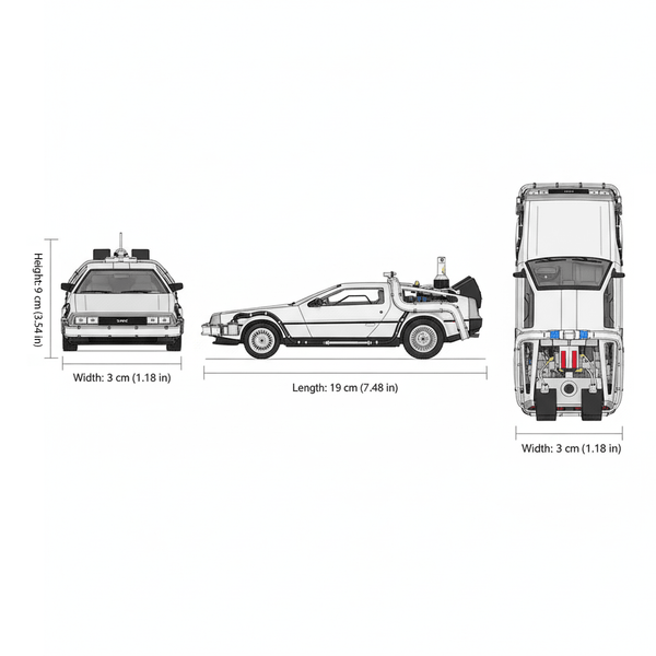 Back To The Future II Delorean Escala 1:24 - Welly - Toyng Chile