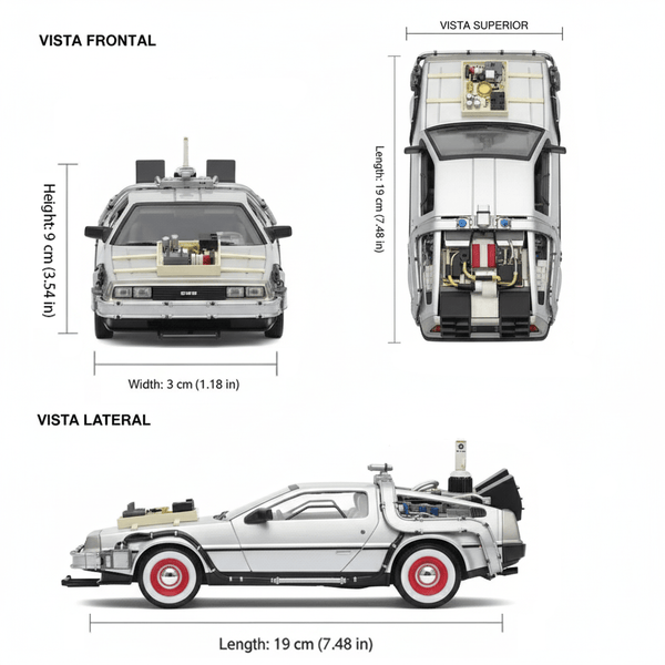 Back To The Future III Delorean Escala 1:24 - Welly - Toyng Chile