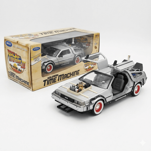 Back To The Future III Delorean Escala 1:24 - Welly – Toyng Chile