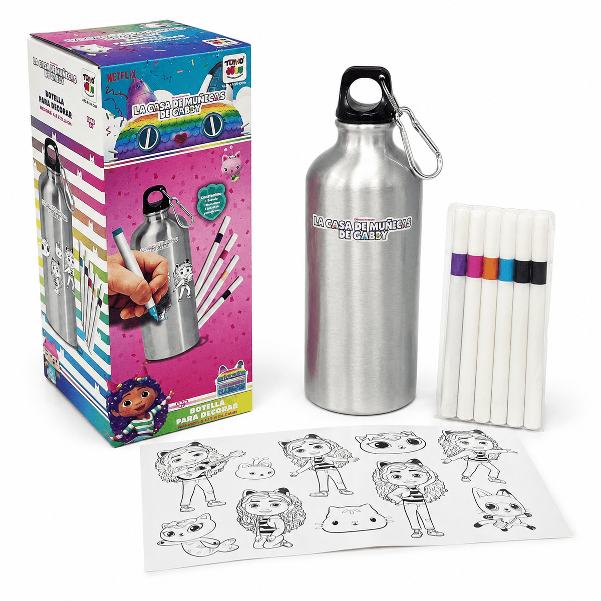 Botella Para Decorar - Gabby's Dollhouse - Toyng Chile