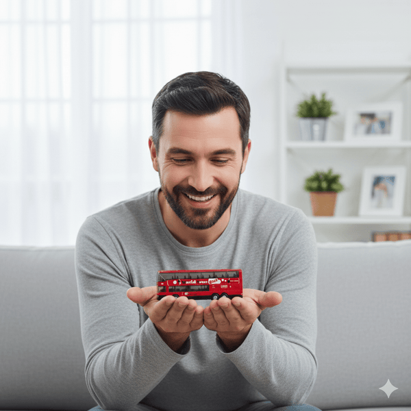 Bus Mercedes Benz MB 0 404 DD Escala 1:64 - Welly - Toyng Chile