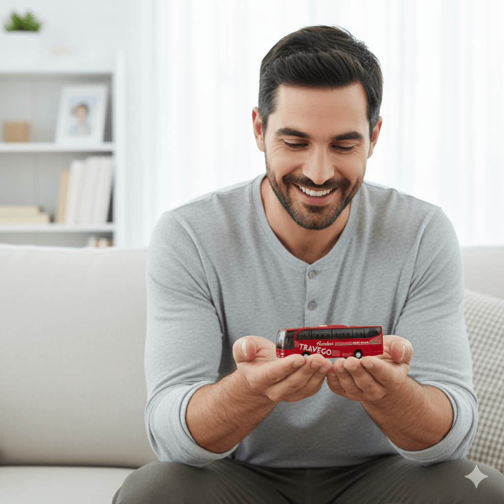 Bus Mercedes Benz Travego Escala 1:64 - Welly - Toyng Chile