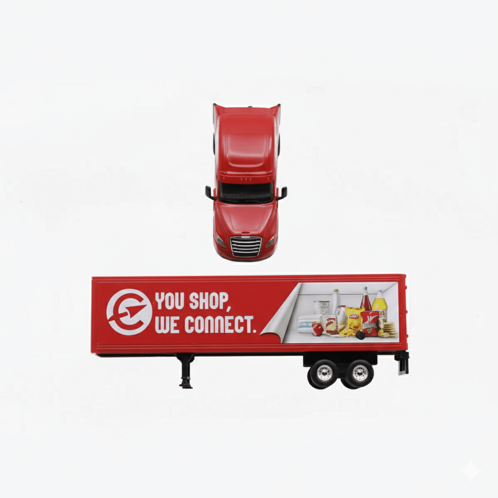 Camión Freightliner Tractor Trailer Escala 1:64 - Welly - Toyng Chile