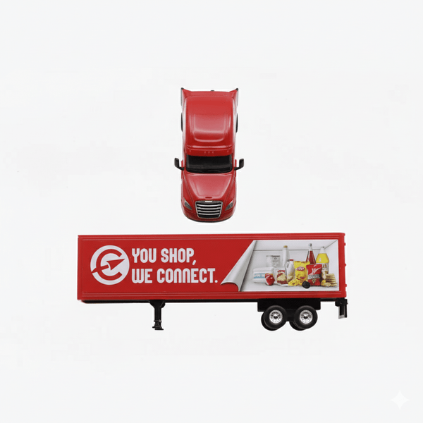 Camión Freightliner Tractor Trailer Escala 1:64 - Welly - Toyng Chile