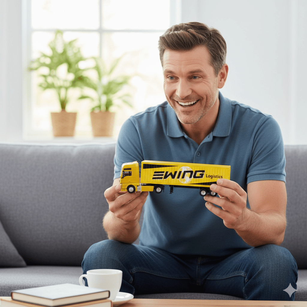 Camión MAN TGX XXL Logging Trailer Escala 1:64 - Welly - Toyng Chile