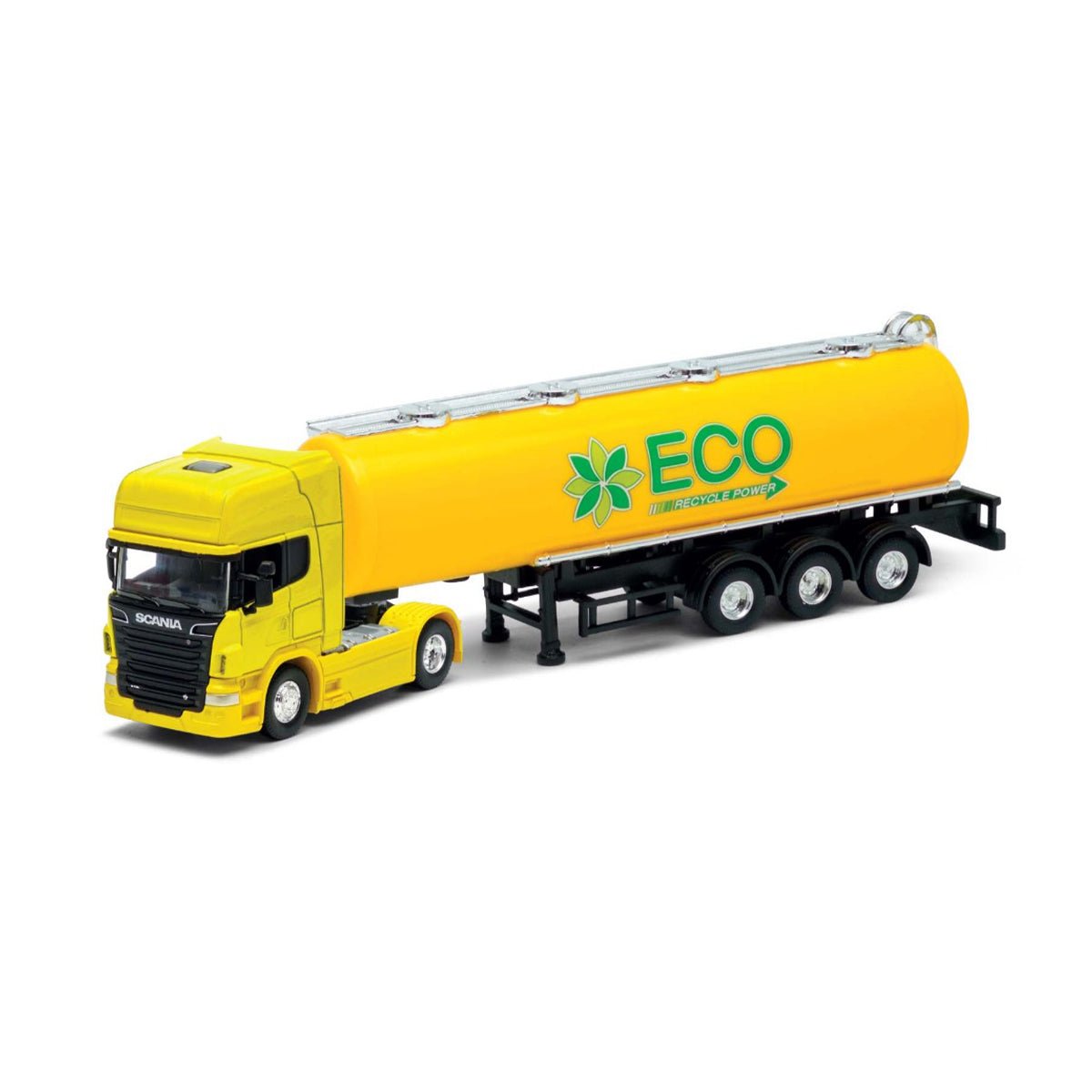 Camión Scania Logging Trailer Amarillo Escala 1:64 - Welly - Toyng Chile