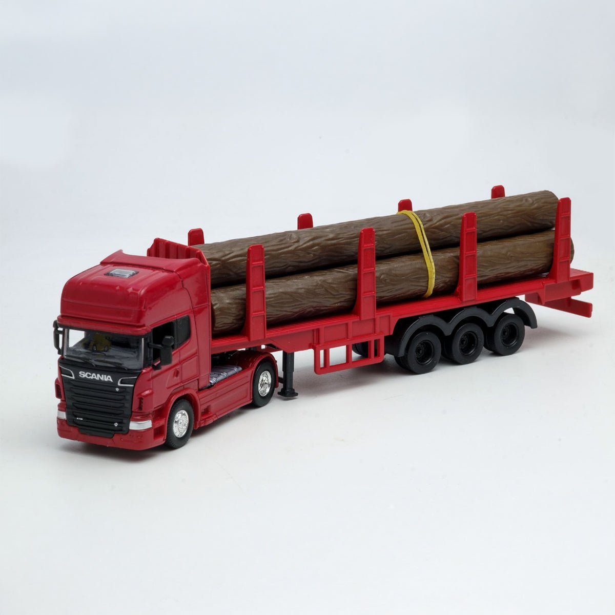 Camión Scania Logging Trailer Burdeo Escala 1:64 - Welly - Toyng Chile