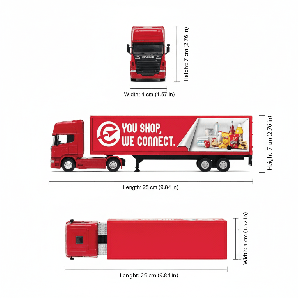 Camión Scania Logging Trailer Rojo Escala 1:64 - Welly - Toyng Chile