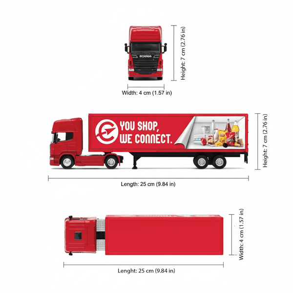 Camión Scania Logging Trailer Rojo Escala 1:64 - Welly - Toyng Chile