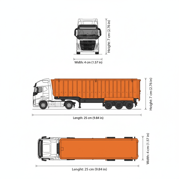 Camión Volvo Heavy Tipper Escala 1:64 - Welly - Toyng Chile
