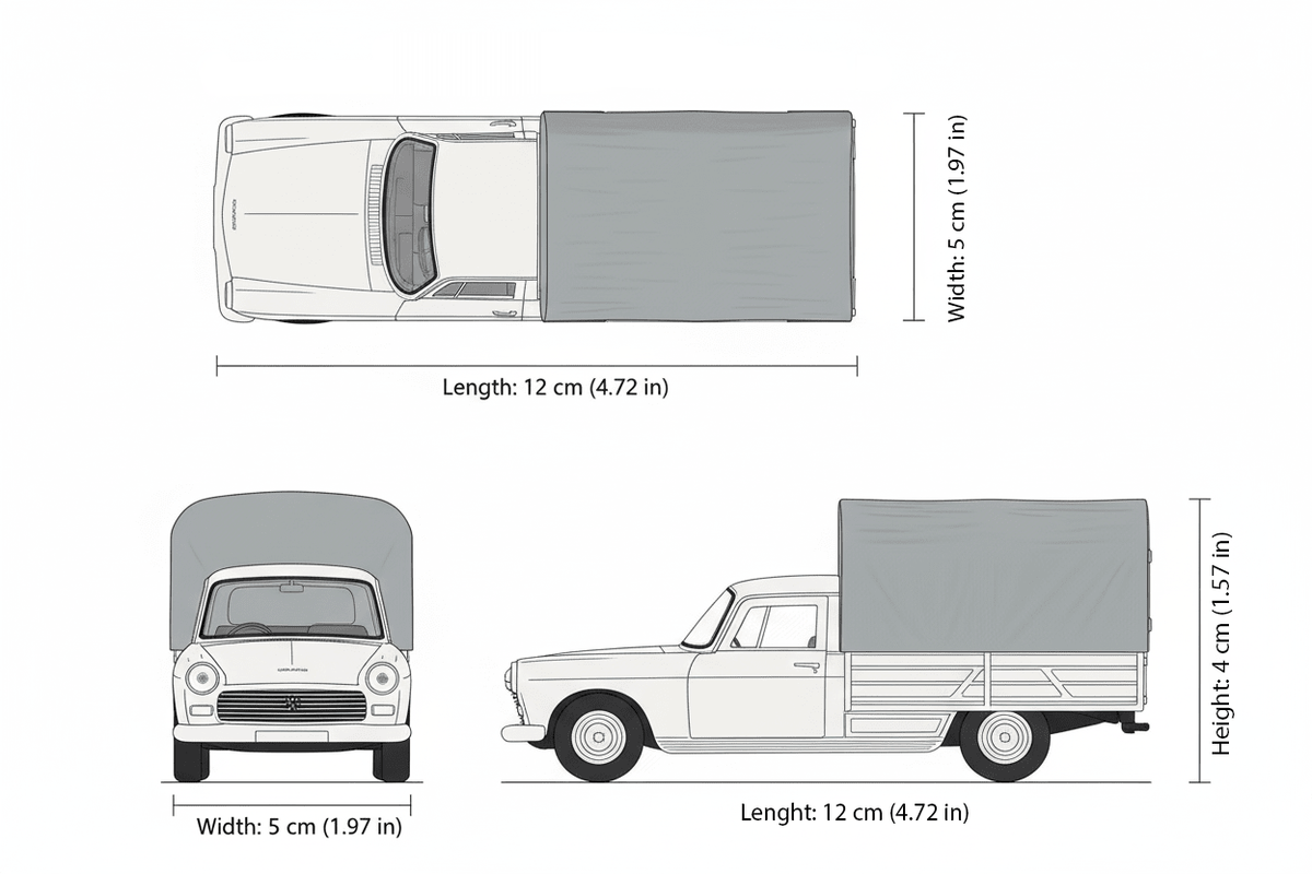 Camioneta 1968 Peugeot 404 Recoger Escala 1:34:39 - Welly - Toyng Chile