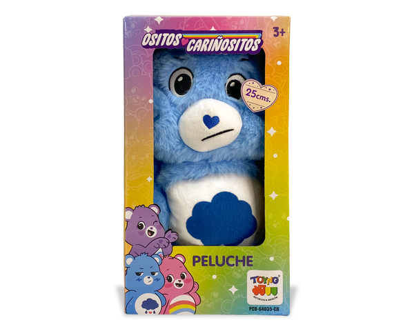 Peluche Gruñosito Azul 25 Cm en Caja - Ositos Cariñositos