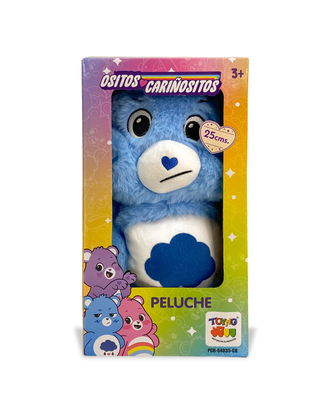 Peluche Gruñosito Azul 25 Cm en Caja - Ositos Cariñositos