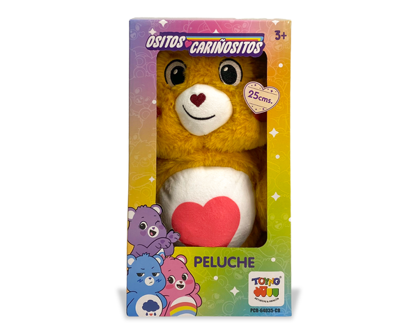 Peluche Tiernosito Naranja 25Cm en Caja - Ositos Cariñositos