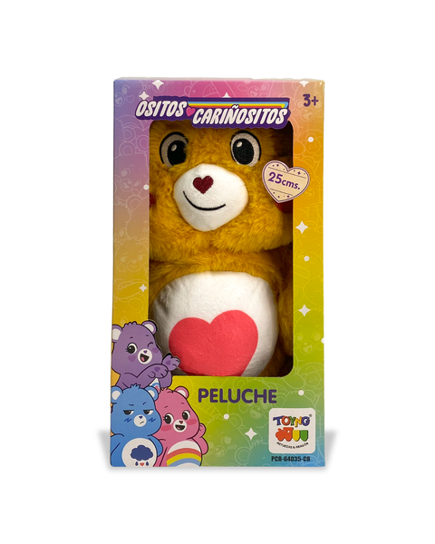 Peluche Tiernosito Naranja 25Cm en Caja - Ositos Cariñositos
