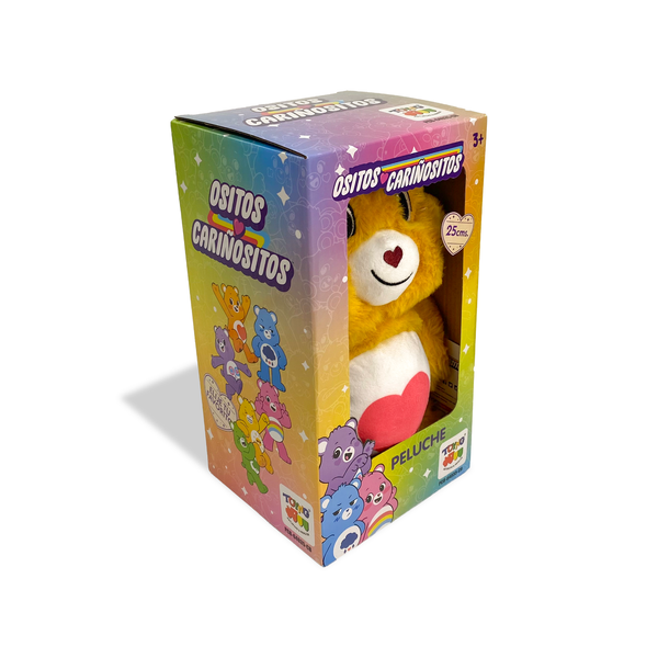 Peluche Tiernosito Naranja 25Cm en Caja - Ositos Cariñositos