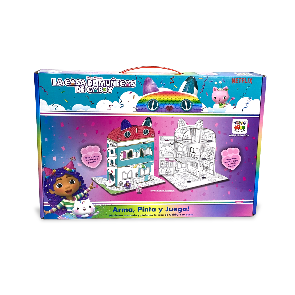 Casa para Armar, Pintar y Jugar (Chica) – Gabby’s Dollhouse - Toyng Chile