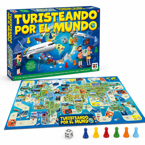 Juego de Mesa Turisteando Mundo - Toyng