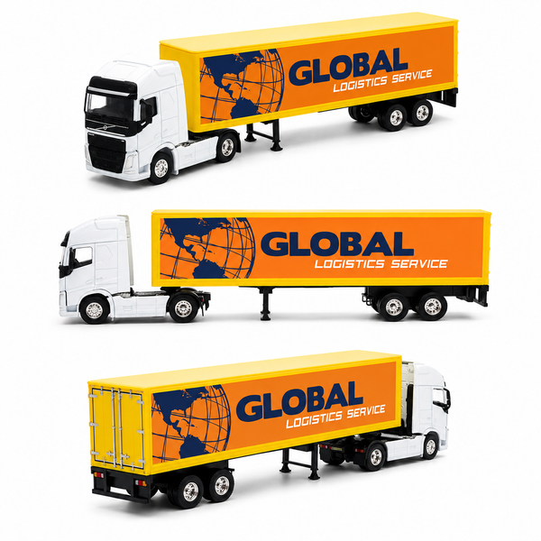 Camión Volvo Tractor Trailer Escala 1:64 - Welly