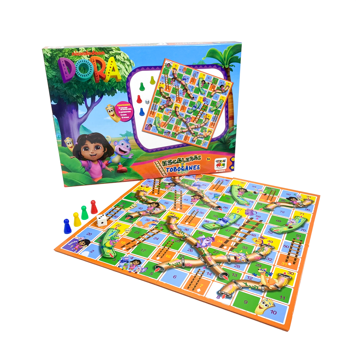 Juego de Mesa Escalera Y Toboganes - Dora La Exploradora