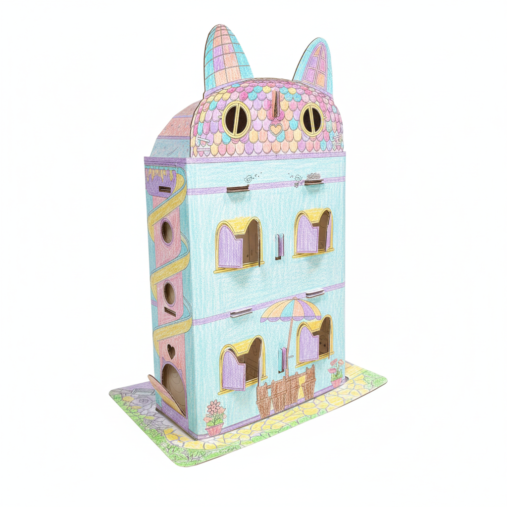 Casa para Armar, Pintar y Jugar (Chica) – Gabby’s Dollhouse