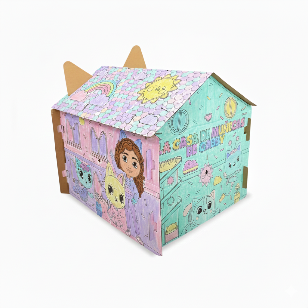 Casa para Armar, Pintar y Jugar (Grande) – Gabby’s Dollhouse
