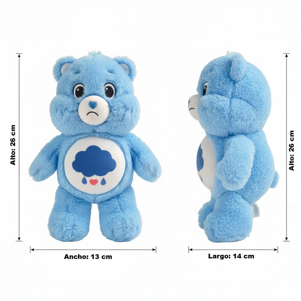 Peluche Gruñosito Azul 25 Cm en Caja - Ositos Cariñositos