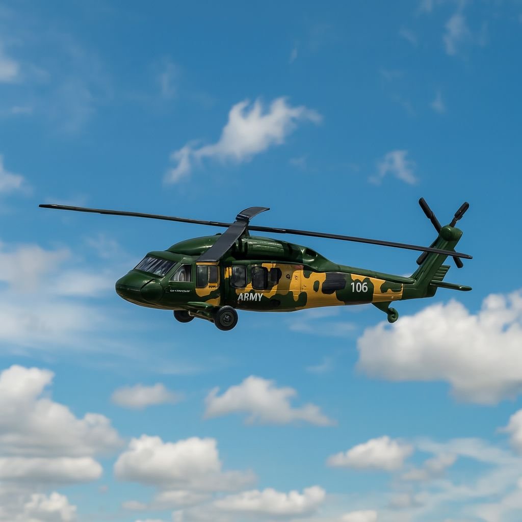 Helicoptero Black Hawk Helicoptor (Camouflage) - Welly - Toyng Chile