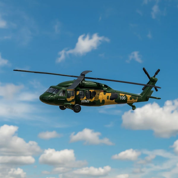 Helicoptero Black Hawk Helicoptor (Camouflage) - Welly - Toyng Chile