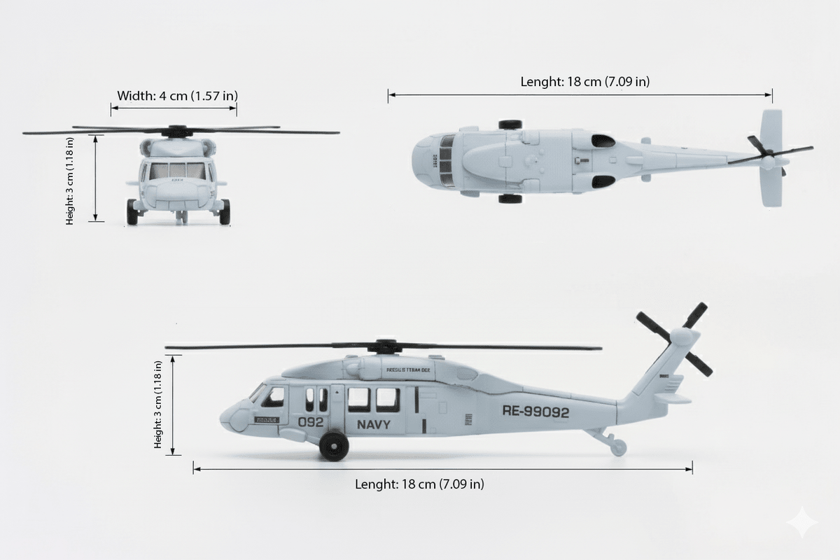 Helicoptero Blackwom - Welly - Toyng Chile