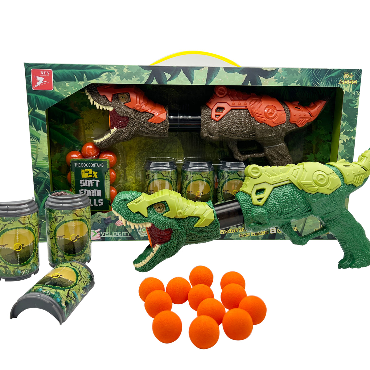 Pistola Dinosaurio 12 Balas Suaves