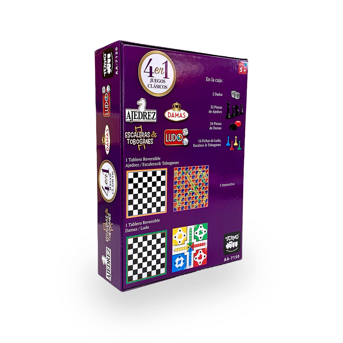 Juego de Mesa 4 en 1 Clásicos Ajedrez Ludo Damas - Toyng - Toyng Chile