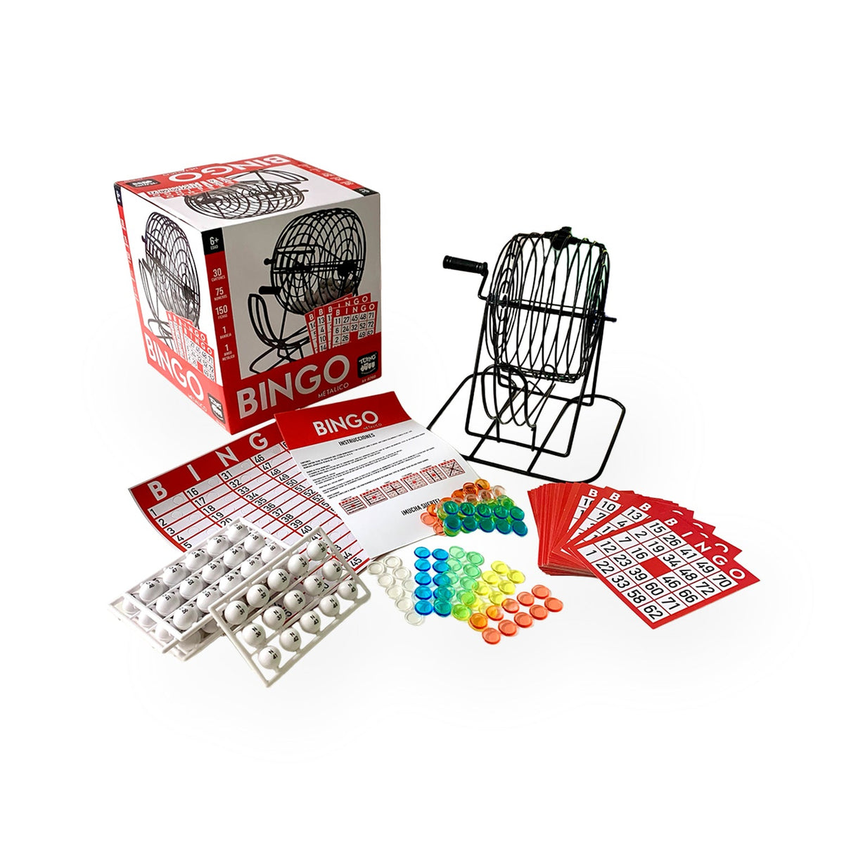 Juego de Mesa Bingo Metálico 30 Cartones - Toyng - Toyng Chile