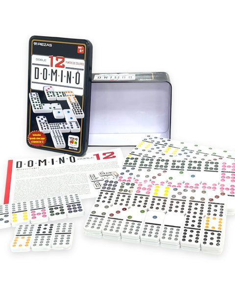 Juego de Mesa Dominó 12 Caja Metálica - Toyng - Toyng Chile