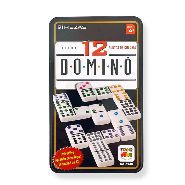 Juego de Mesa Dominó 12 Caja Metálica - Toyng - Toyng Chile
