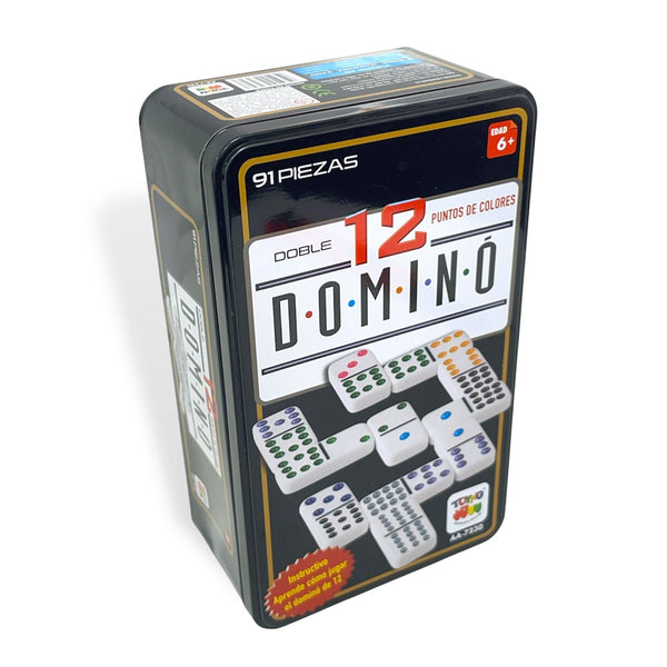 Juego de Mesa Dominó 12 Caja Metálica - Toyng - Toyng Chile