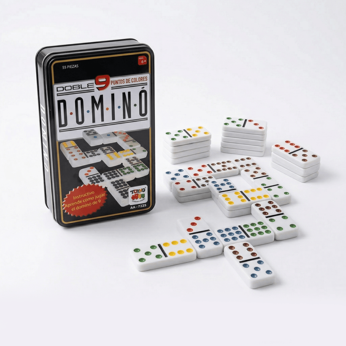Juego de Mesa Dominó 9 Caja Metálica - Toyng - Toyng Chile