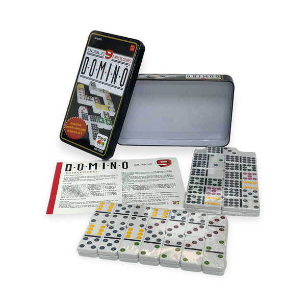Juego de Mesa Dominó 9 Caja Metálica - Toyng - Toyng Chile